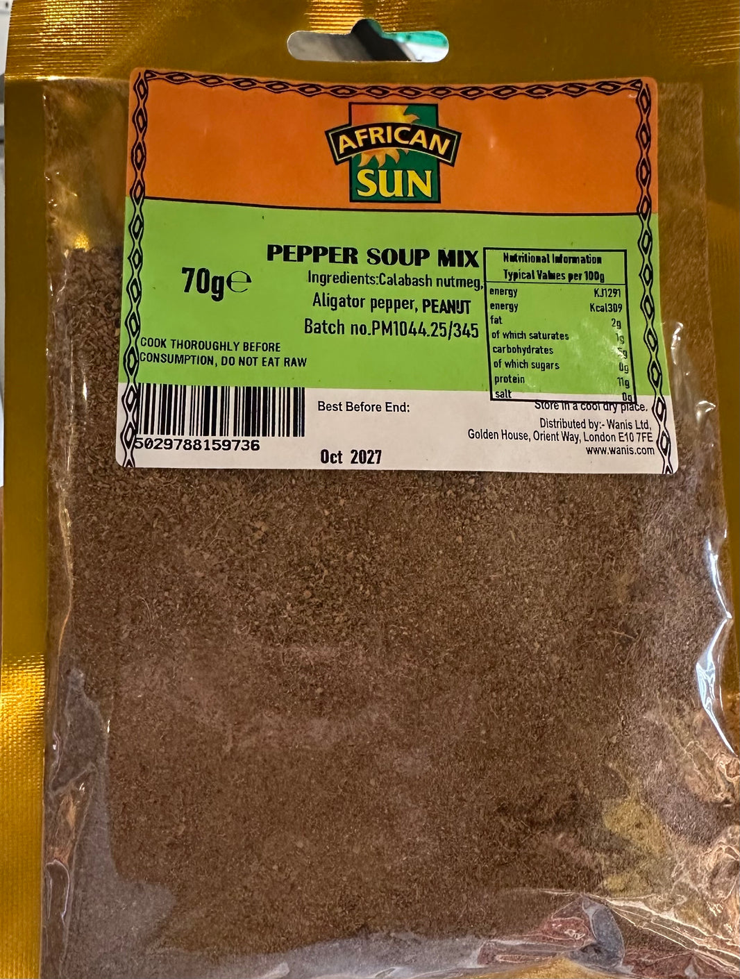 African Sun Pepper Soup Mix 70g