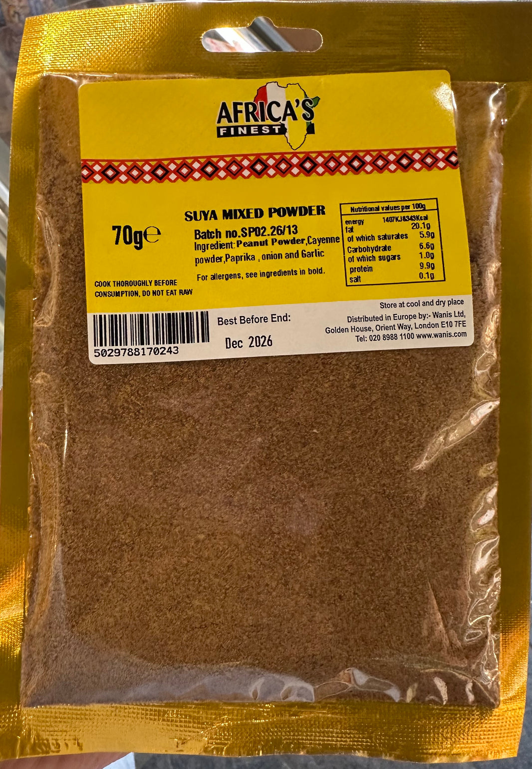 Africa’s Finest Suya Mixed Powder 70g