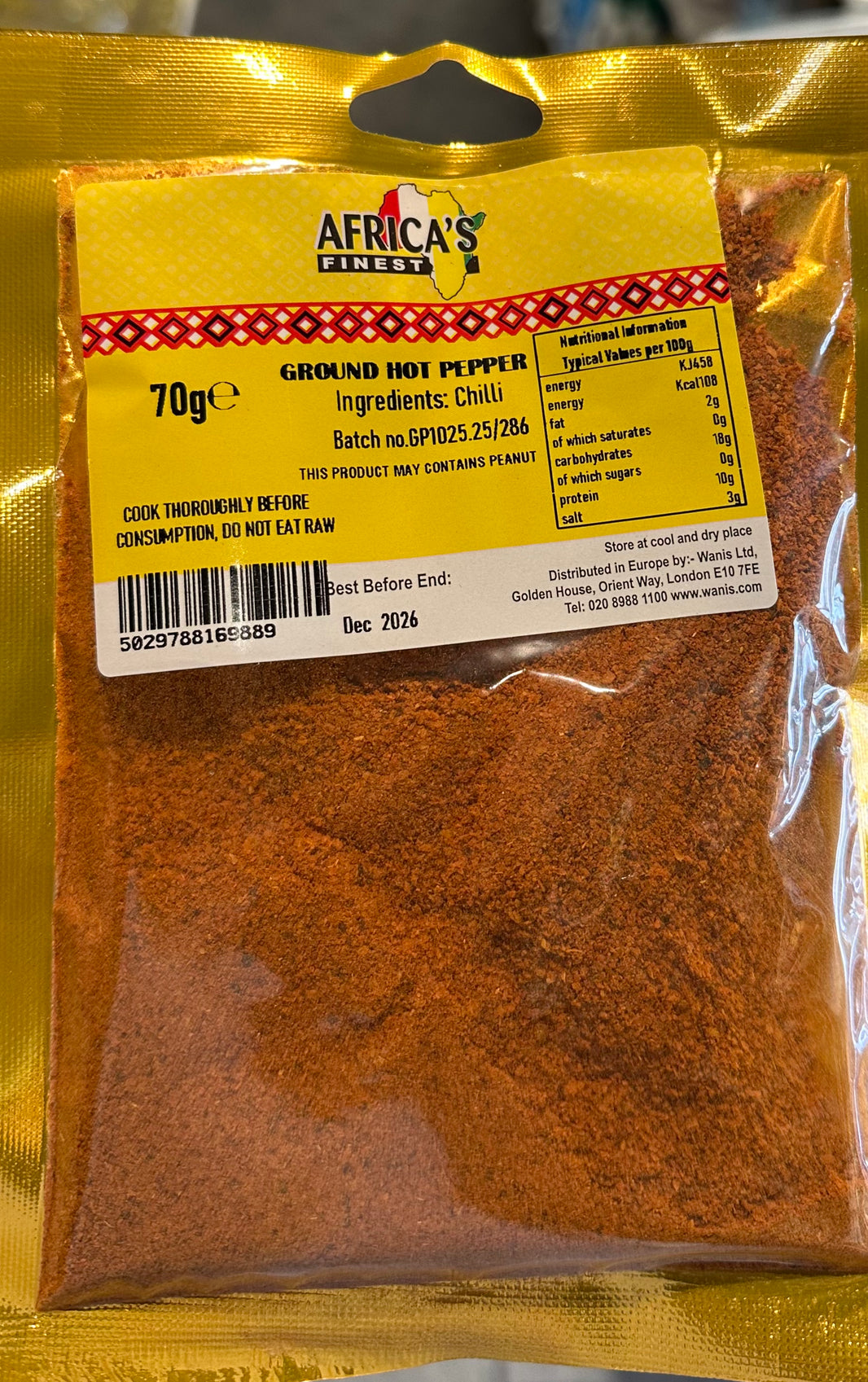 Africa’s Finest Ground Hot Pepper 70g