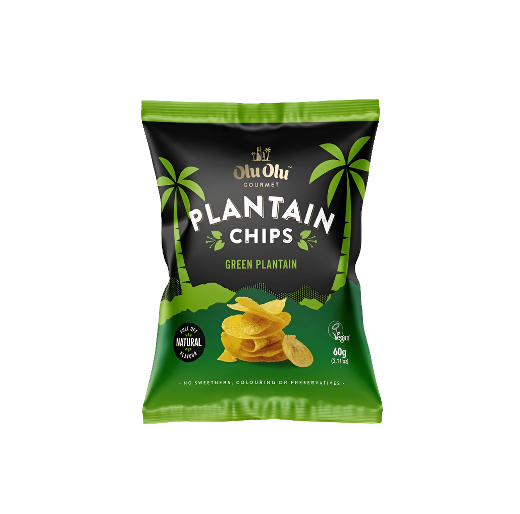 Olu Olu Plantain Chips 60g (Green Plantain)