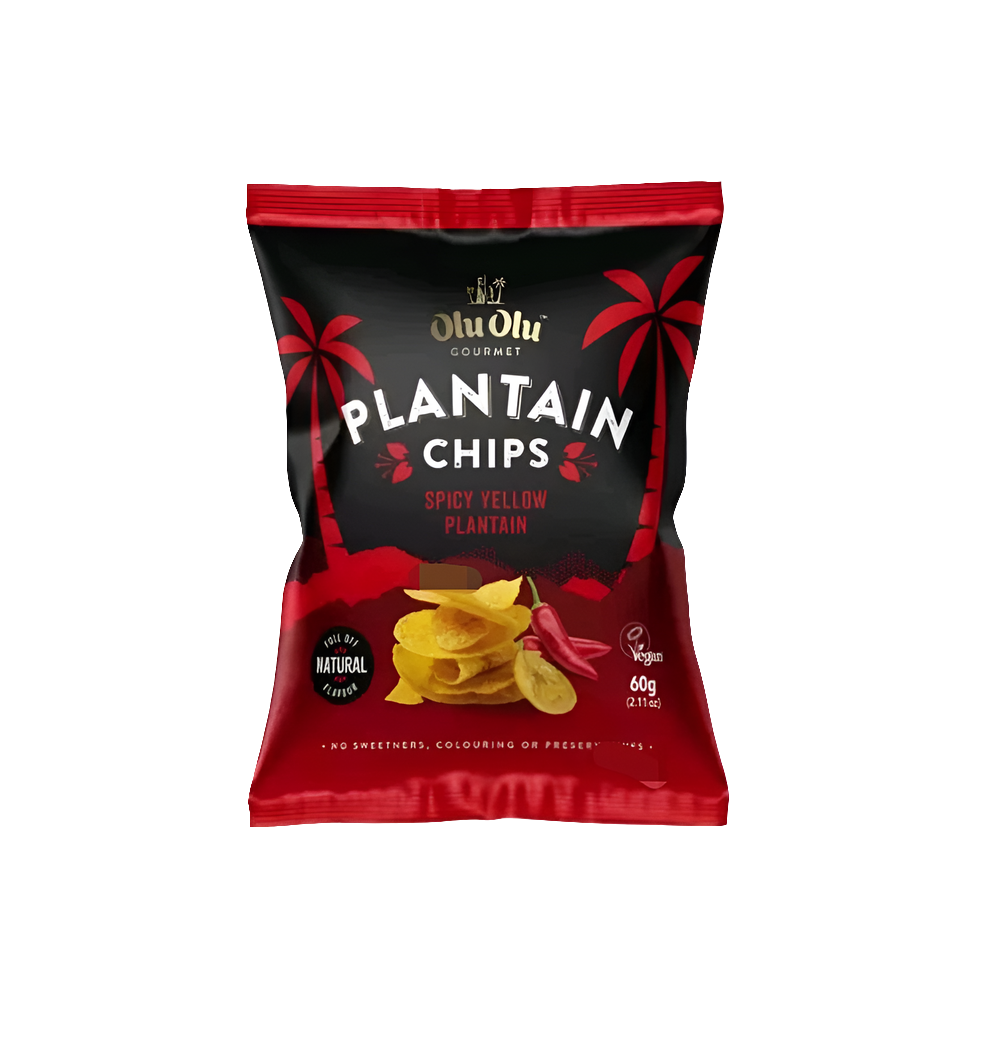 Olu Olu Plantain Chips 60g (spicy yellow)