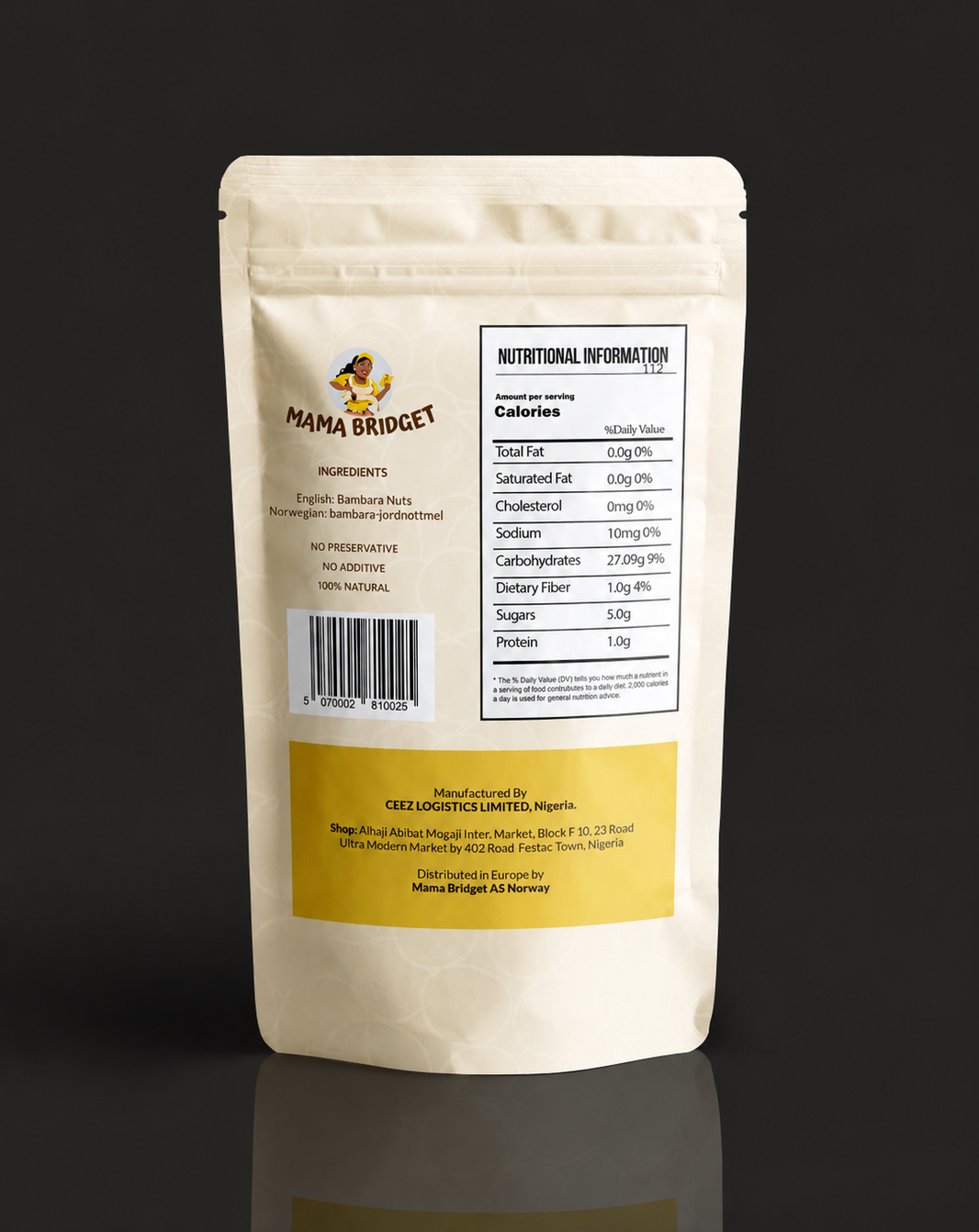 Ọkpa Flour (Bambarajordnøttmel) 650g