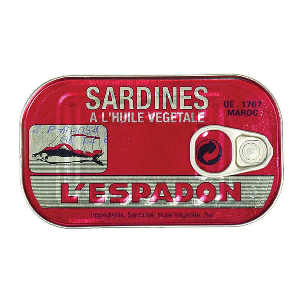 L’Espadon Sardines in Vegetable Oil 125g